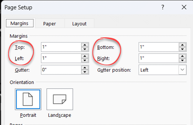 Réglage des marges personnalisées dans Microsoft Word