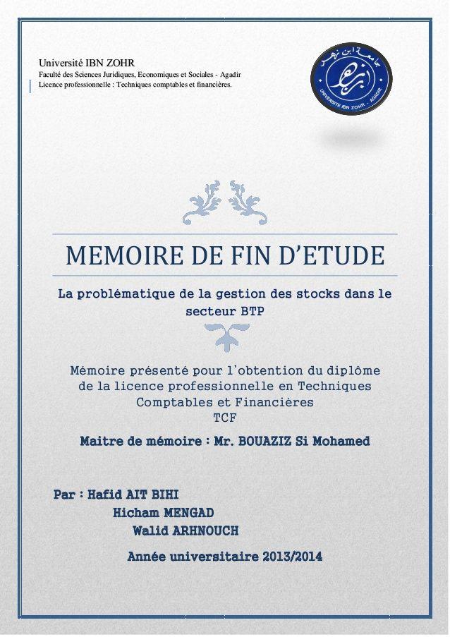 Exemple de mémoire universitaire avec une mise en page claire et structurée
